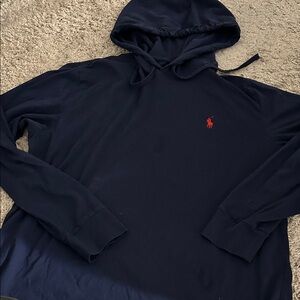 Polo by Ralph Lauren Dark Blue Hoodie with Red Logo
